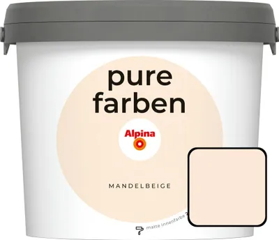 Produktbild von Alpina Pure Farben Wandfarbe mandelbeige 2,5 L
