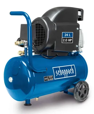 Obrázek produktu pro Vzduchový kompresor Scheppach HC26 | 220 l/min | 24 litrů | 1500W | 8 barů | mazaný olejem |