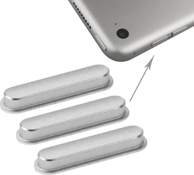 Immagine prodotto di 3 Pezzi Tasti laterali per Apple iPad Air 2 Grigio Pulsante Pulsanti di sostituzione Accessori Riparazione