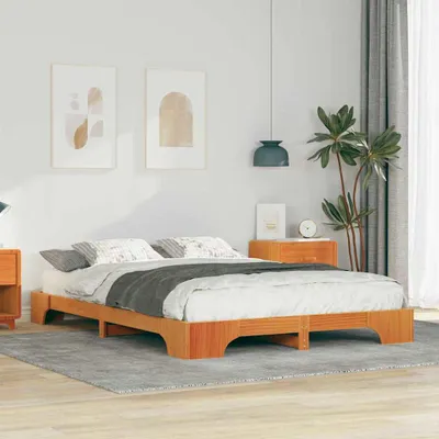 Obrázok produktu pre Maison Exclusive - Rám postele hnedý 140 x 210 cm Masívne borovicové drevo