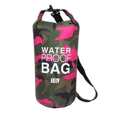 Produktbild von Wasserdichte Tasche 10 L, Camouflage - Rosa
