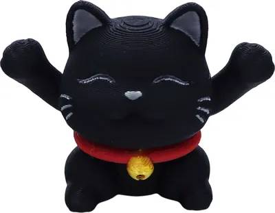 Produktbild von 3D-gedrucktes Katzenornament, einziehbare Kätzchenfigur, Desktop-Haustierkatze, Zappelspielzeug zum Stressabbau, Home-Office-Regal, Schreibtisch