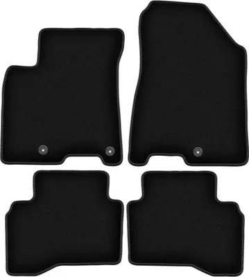 Immagine prodotto di Tappetini in velluto per Kia Niro (2016-, crossover) neri, set 4 pz, con fissaggi