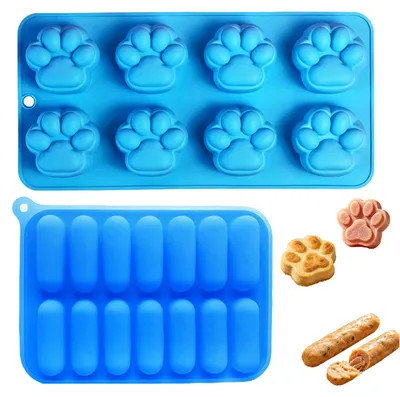 Silikonformen Pfotenabdruck, 2 Stück, BPA-frei, 25,8 x 13 cm