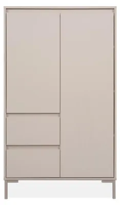 Obrázek produktu pro Vysoká příborník se 2 dvířky a 2 zásuvkami v barvě kašmíru, V 139 cm - NERIO