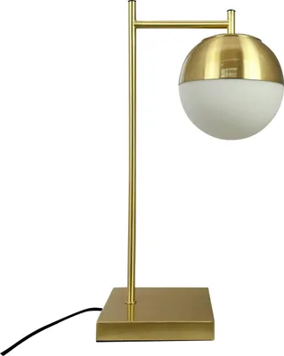 Produktbild von Tischlampe, Tischleuchte, Nachttischlampe, Schreibtischlampe, LED Leselampe, Caen Messing