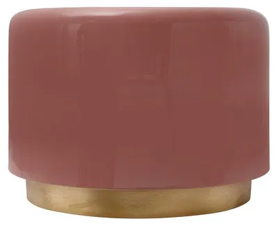 Obrázek produktu pro Boční stolek Art Deco v barvě malinové růže, vyrobený z kovu