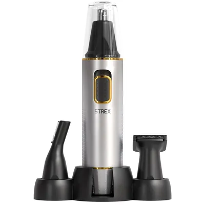 Image de Strex Kit de tondeuse à nez 3 en 1 - Rechargeable et lavable - Tondeuse à nez / Tondeuse à oreilles / Tondeuse à sourcils / Tondeuse à barbe - Pour hommes et femmes