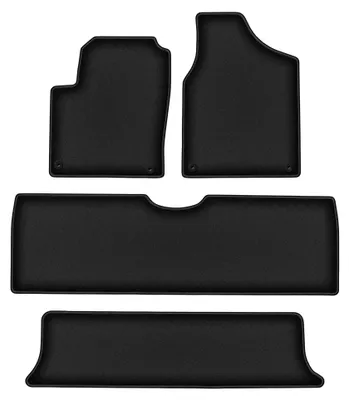 Produktbild von Velours-Fußmatten für Volkswagen Sharan I 1995-2010 (Minivan) – 4-tlg, Schwarz, passgenau – Wielganizator DURBAN – Ausführung W0026