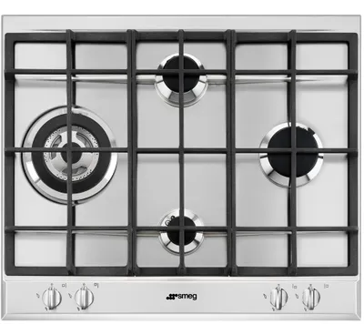 Zdjęcie produktu dla Smeg P261XGH, Stal nierdzewna, Wbudowany, 60 cm, Gaz, Stal nierdzewna, 4 stref(y)