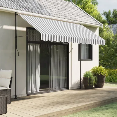 Produktbild von Maison Exclusive - Markisenvolant Anthrazit und Weiß Gestreift 300 cm