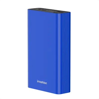 Immagine prodotto di imoshion® Powerbank 20000 mAh Blu Funzione di ricarica rapida USB, USB C e Micro USB