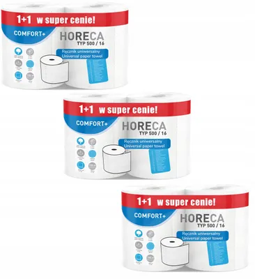 Produktbild von Horeca Comfort Zellstoff Papierhandtücher 6 Rollen