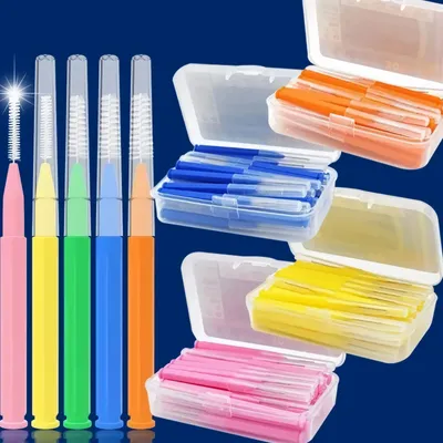 Produktbild von 30 Zahnstocher Premium Set - Interdentalbürsten & Zahnseide