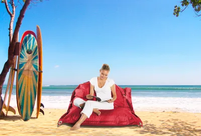 Produktbild von Smoothy Sitzsack XXL 450 L Riesensitzsack Indoor & Outdoor Bean Bag Bodenkissen für Kinder & Erwachsene, waschbar, 185x145 cm, Nylon