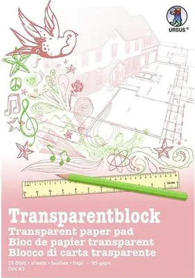 Produktbild von Transparentpapier Block 85g/qm A3 VE=25 Blatt weiß