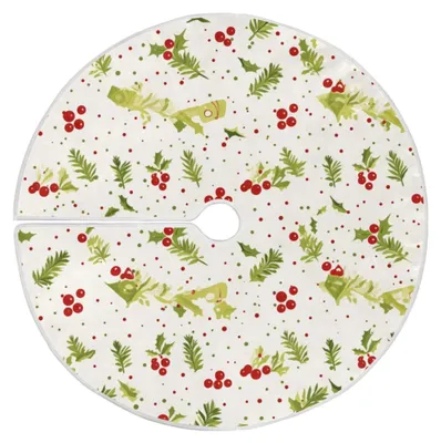 Produktbild von Weihnachtsbaumrock, runde Dekoration, große Ornamente für Weihnachten, 89,9 cm Durchmesser