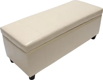 Produktbild von Bank Sitzbank MIT Aufbewahrung Kriens Leder + Kunstleder 112x45x45cm MVG- - creme