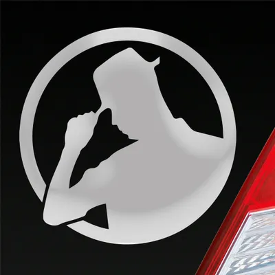 Produktbild von Auto Aufkleber Gentleman Mann Man Tuning JDM 10x10 cm Silber Sticker Heckscheibenaufkleber