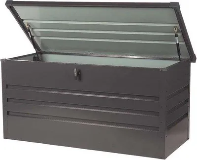 Produktbild von Gartenkissenbox - MEGABOX 600 Liter dichtschließbar - Wasserfeste metallene Gartenkistensafe