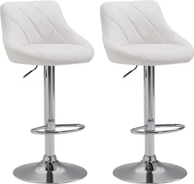 Produktbild von 2er Set Barhocker Lazio Kunstleder C weiß