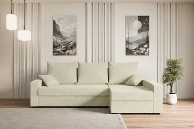 Produktbild von ALTDECOR Ecksofa mit Schlaffunktion und Bettkasten Corner Sofa Bett Eckcouch Couch L-Form Schlafcouch Ausziehbar Wohnlandschaft Schlafsofa Cauchsofa ALESIA-L -231x140x90 cm Beige
