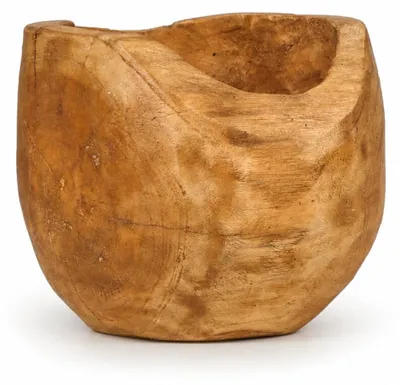 Produktbild von WURZELHOLZ ÜBERTOPF "LIVA" | Teak, 30 cm | Teakholz Blumentopf