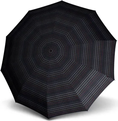 Produktbild von Knirps Stockregenschirm Regenschirm T.771 Long Automatic Check Black schwarz