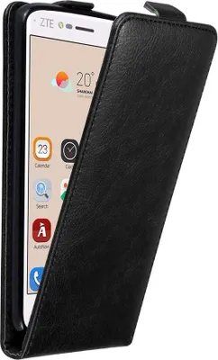 Produktbild von Cadorabo Hülle für ZTE Blade V8 Schutz Hülle in Schwarz Flip Etui Handyhülle Case Cover