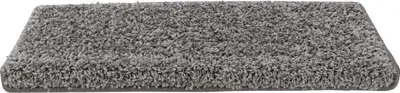 Produktbild von Shaggy-Stufenmatte Barcelona Grau 375 Halbrund 23,5 x 65 cm