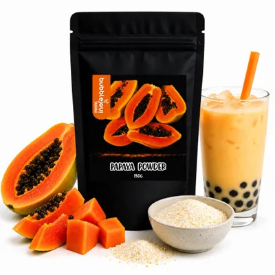 Productafbeelding van BubbleJoy Poeder 3-in-1 Papaja, 150 g, voor bubble tea en desserts