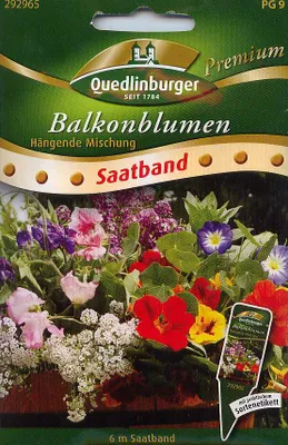 Produktbild von Saatband Balkonblumen, hängende Mischung