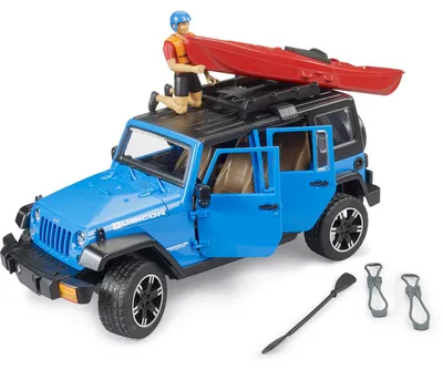Obrázek produktu pro Bruder Jeep Wrangler Rubicon s kajakem a figurkou 1:16