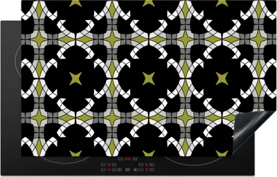 Produktbild von KitchenYeah© Herdabdeckplatte Glasmalerei - Abstrakt - Muster , 83x51cm, Küche Deko, Glaskeramikkochfeld Herdabdeckung, Abdeckplatte fùr Kochfeld