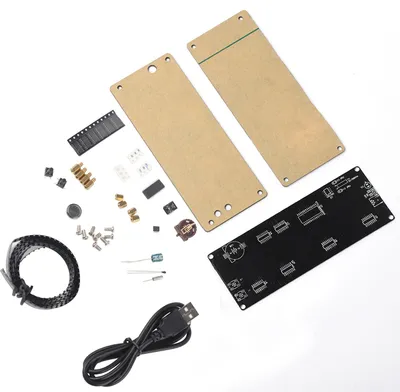 Imagen del producto de Kit POENVFPO DIY con LED para la medición del tiempo, que incluye un sensor de temperatura para la monitorización de la temperatura ambiente, con un diseño fácil de usar y luces LED azules