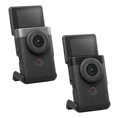 Produktbild von Canon PowerShot V10 Silber Vlogging-Kit, 20 MP, 5472 x 3648 Pixel, CMOS, 4K Ultra HD, Touchscreen, Silber