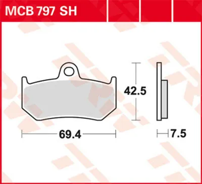 Immagine prodotto di TRW Pastiglia freno Trw Sinter Mcb 797 Sh