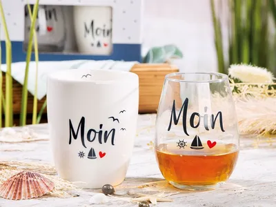 Produktbild von Gilde Trinkglas und Becher "Wellenglück" 51851