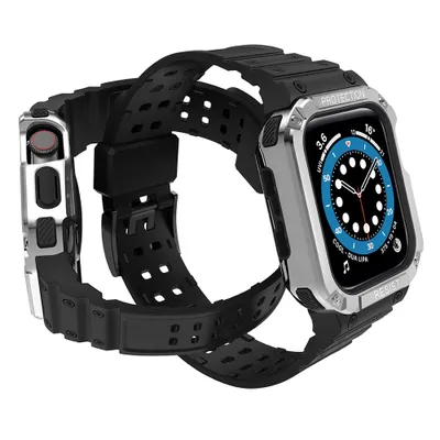 Obrázok produktu pre Ochranný remienok s puzdrom pre Apple Watch 7/6/5/4/3/2/Se 41/40/38Mm Black