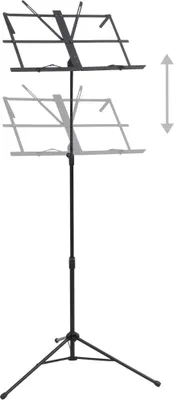 Image de vidaXL Pied à musique noir acier