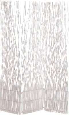 Produktbild von RAUMTEILER "WAVE 3" | Weide, 170x120cm (HxB) | Paravent, Trennwand     | Farbe: weiß