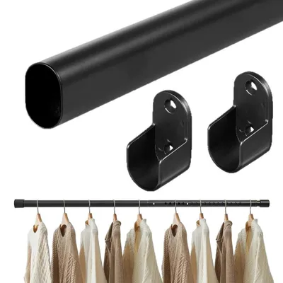 Produktbild von Omgoods – Ausziehbare Kleiderstange – Verstellbar – Garderobenstange – Kleiderstange – Kleiderstangen zur Wandmontage – 42-70 cm