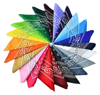 Imagen del producto de Pañuelos, 22 unidades, estampado paisley, 55 x 55 cm, para mujeres y hombres