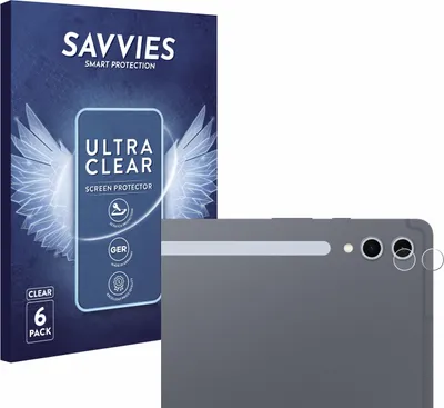 Produktbild von 6x Für Samsung Galaxy Tab S10 Plus WiFi / 5G Schutzfolie Savvies Displayschutz Display Schutz Folie Klar Transparent