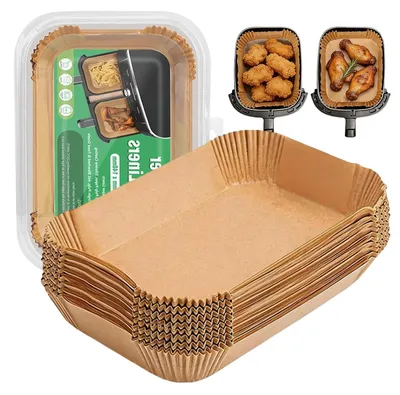Zdjęcie produktu dla Papier do frytkownicy bezolejowej, 150 sztuk, 22 × 14 cm, do użytku w kuchni