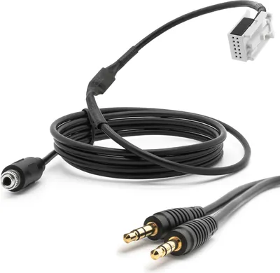 Produktbild von AUX Adapter Kabel Line In 12pol Radio Audio MP3 passend für BMW E60 E61 E63 + Klinkenkabel