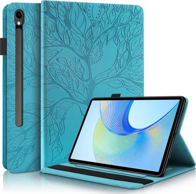 Obrázok produktu pre Pre Samsung Galaxy Tab S10 FE Plus skladacie puzdro z umelej kože v modrej farbe