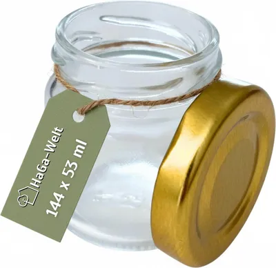 Produktbild von Mini Honiggläser - kleine Gläser mit Deckel, leicht zu befüllen, luftdicht verschlossen – 144 Stück