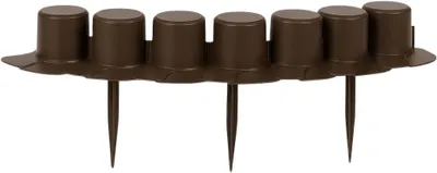 Produktbild von Gartenpalisade Rasenkante 4 m Braun Beeteinfassung Beetumrandung 7 Segmente