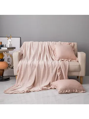 Obrázek produktu pro SIIN Deka Ruffly růžová 200 cm x 220 cm